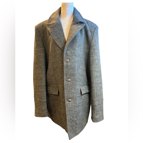 West Louis Men’s Royal Wool Lined Coat Size XXL In Gray - Picture 1 of 11